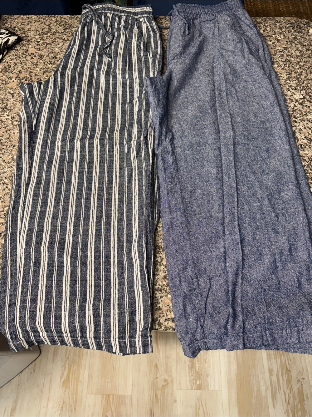 Old Navy Blue & Navy Stripe wide leg Pants